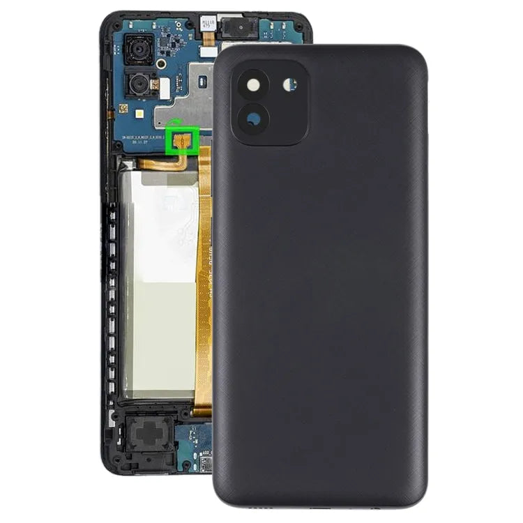 Vervangende batterij-achterklep in zwart voor Samsung Galaxy A03 SM-A035F