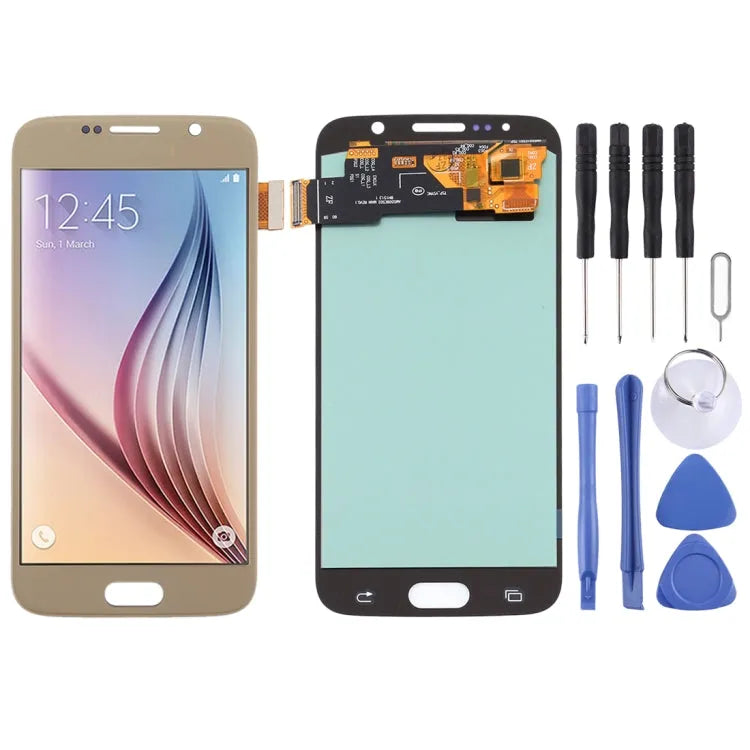 OLED LCD-schermdigitizer volledige montage voor Samsung Galaxy S6 SM-G920 (goud)