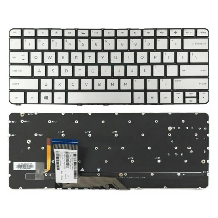 US-versie toetsenbord met achtergrondverlichting in zilver voor HP x360 13-4000