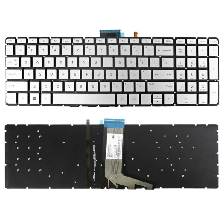 Laptop-toetsenbord met achtergrondverlichting US-versie voor HP Envy M6-W (zilver)