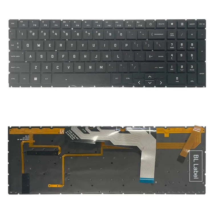 US-versie toetsenbord met kleurrijke backlight en numpad voor HP OMEN 15 2020 15-EK 15-EN (TPN-Q238, TPN-Q236)
