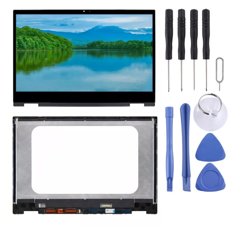 LCD-scherm met digitizer en frame (zwart) voor HP Pavilion X360 14-DW 14M-DW