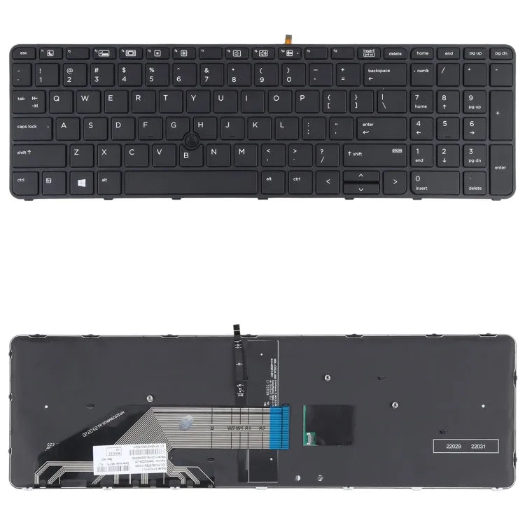 US Toetsenbord met backlight voor HP ProBook 650 G2 en 3 compatibele modellen