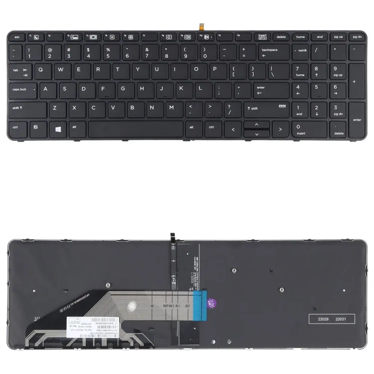 Beleuchtete US-Tastatur für HP ProBook 650 G2/G3, 655 G3 und 450 G3 (841137-001)