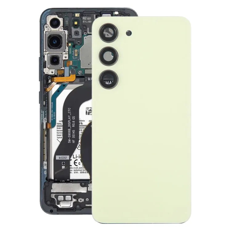 Samsung Galaxy S23 SM-S911B Achterklep met Cameralensframe Geel