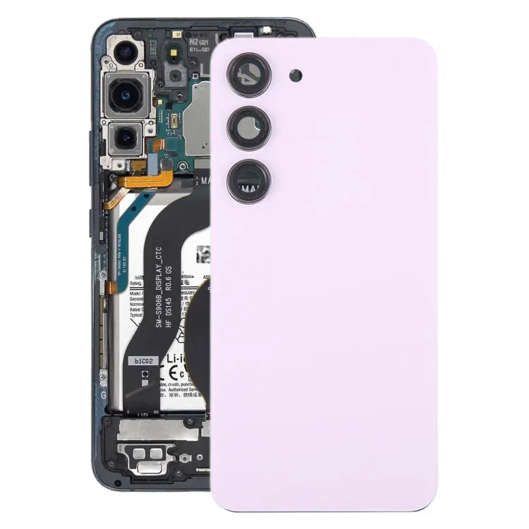 Samsung Galaxy S23 SM-S911B Achterklep met Cameralensframe Roze