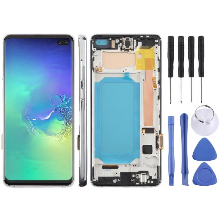 Samsung Galaxy S10+ SM-G975 LCD Scherm met Frame Zilver