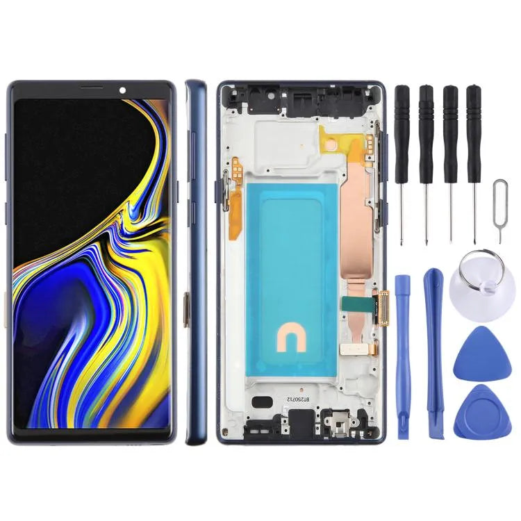 Voor Samsung Galaxy Note9 SM-N960F 6,33 inch TFT LCD-schermdigitizer, volledige montage met frame (blauw)