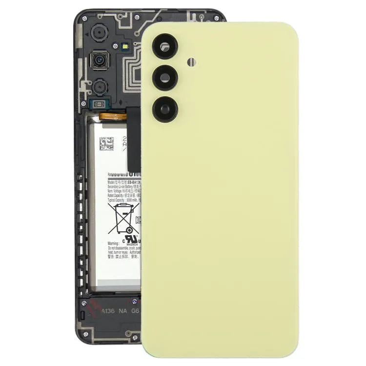 Batterijachterklep met cameralensframe voor Samsung Galaxy A15 SM-A155F (geel)