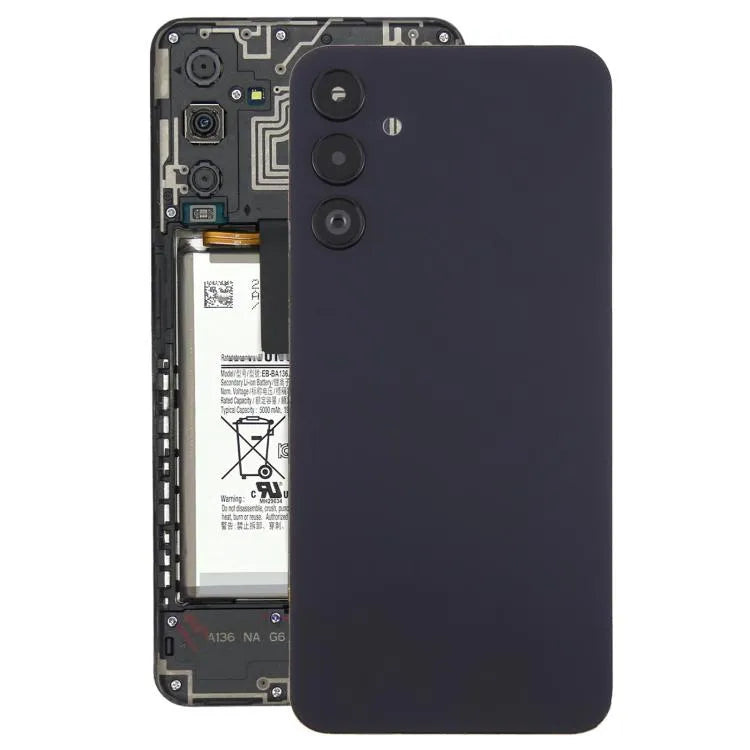 Batterijachterklep met cameralensframe voor Samsung Galaxy A15 SM-A155F (zwart)