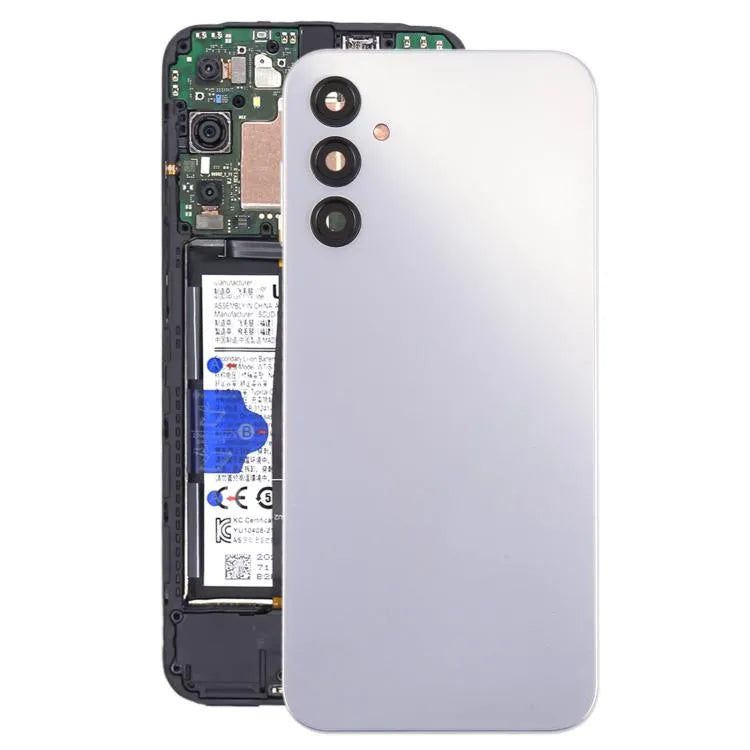 Batterijachterklep met cameralensframe voor Samsung Galaxy A14 5G SM-A146B (zilver)