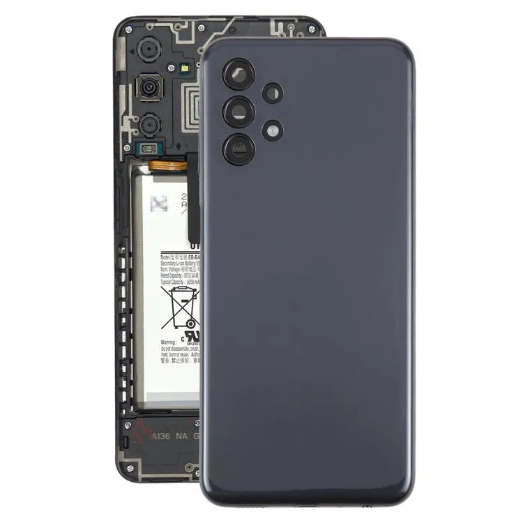 Batterijachterklep met cameralensframe voor Samsung Galaxy A13 SM-A135F (zwart)