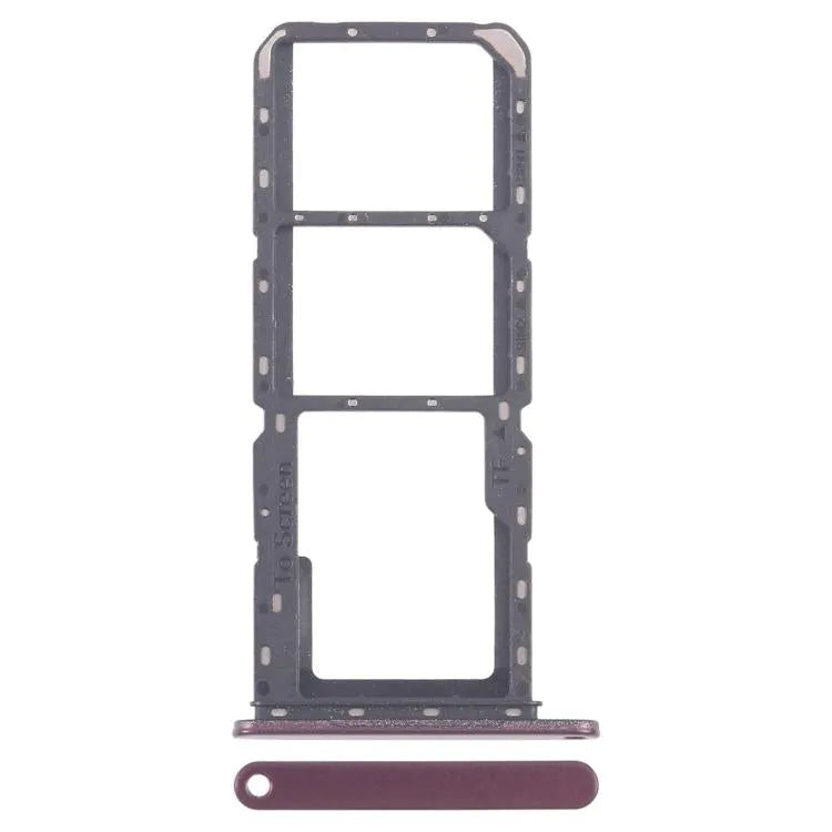 Voor Samsung Galaxy A14 5G SM-A146P Originele SIM-kaarthouder + SIM-kaarthouder + Micro SD-kaarthouder (paars)