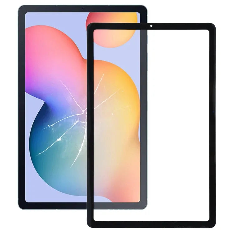 Voor Samsung Galaxy Tab S6 Lite SM-P610/P615 Front Screen Outer Glass Lens (Zwart)