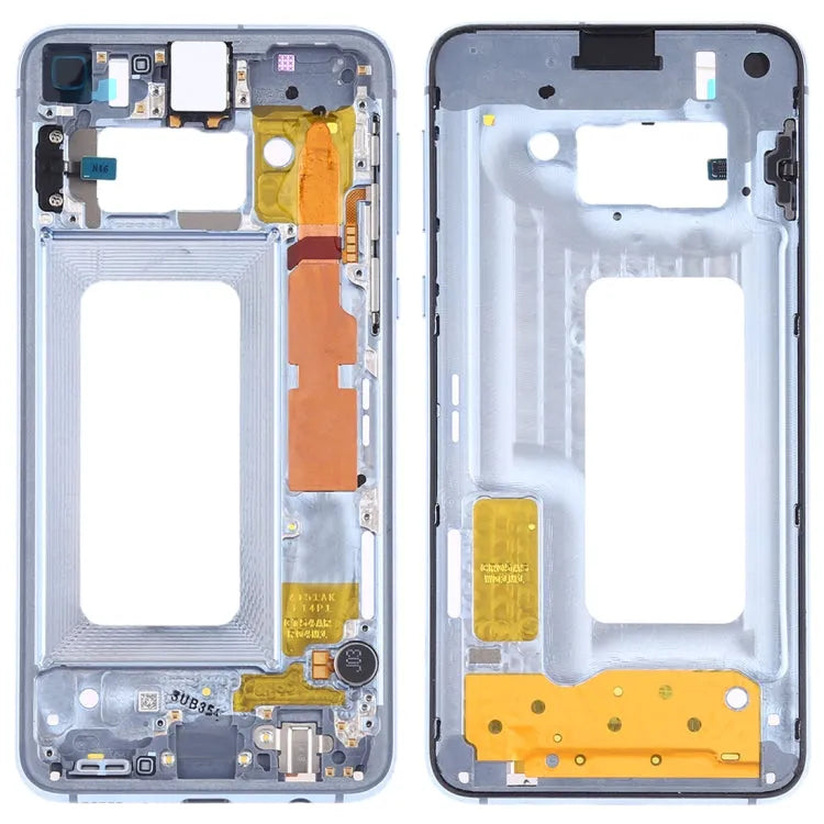 Voor Samsung Galaxy S10e SM-G970F/DS, SM-G970U, SM-G970W Middenframe bezelplaat met zijtoetsen (blauw)