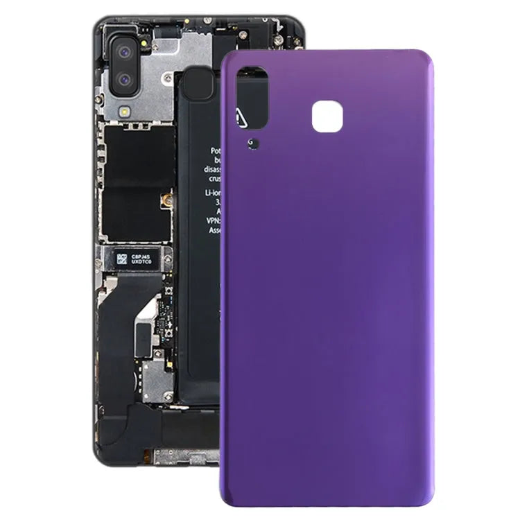 Voor Galaxy A8 Star / A9 Star batterij achterkant (paars)