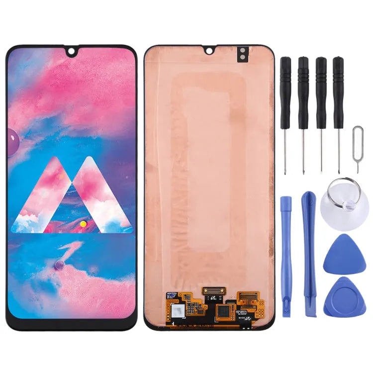 Origineel LCD-scherm voor Galaxy M30 met Digitizer volledige montage (zwart)