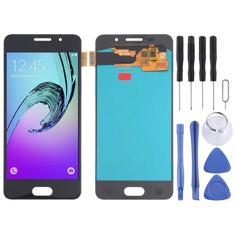 OLED LCD-scherm voor Samsung Galaxy A3 (2016) SM-A310 met Digitizer volledige montage (zwart)
