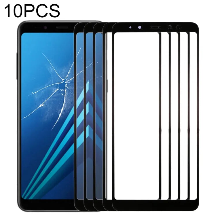 Voor Samsung Galaxy A8+ (2018) 10 stuks voorscherm buitenste glazen lens