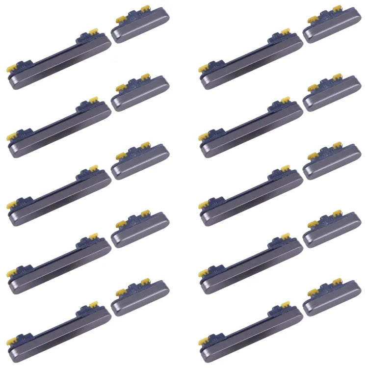 Voor Samsung Galaxy S23 FE SM-S711B 10 stuks originele aan/uit-knop en volumeknop (zwart)