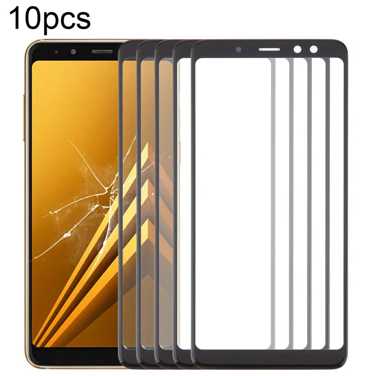 Voor Samsung Galaxy A8 2018 SM-A530F 10 stuks Front Screen Outer Glass Lens met OCA Optisch Heldere Lijm