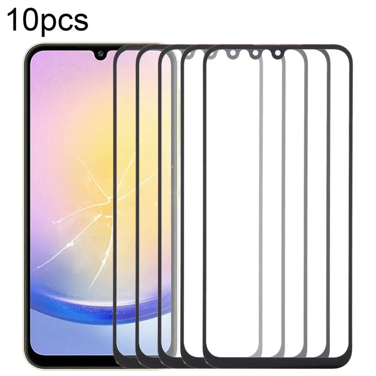 Voor Samsung Galaxy A25 5G SM-A256B 10 stks Voorscherm Buitenste Glazen Lens met OCA Optisch Heldere Lijm