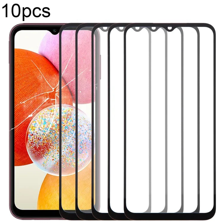 Voor Samsung Galaxy A14 4G SM-A14F 10 stks Voorscherm Buitenste Glazen Lens met OCA Optisch Heldere Lijm