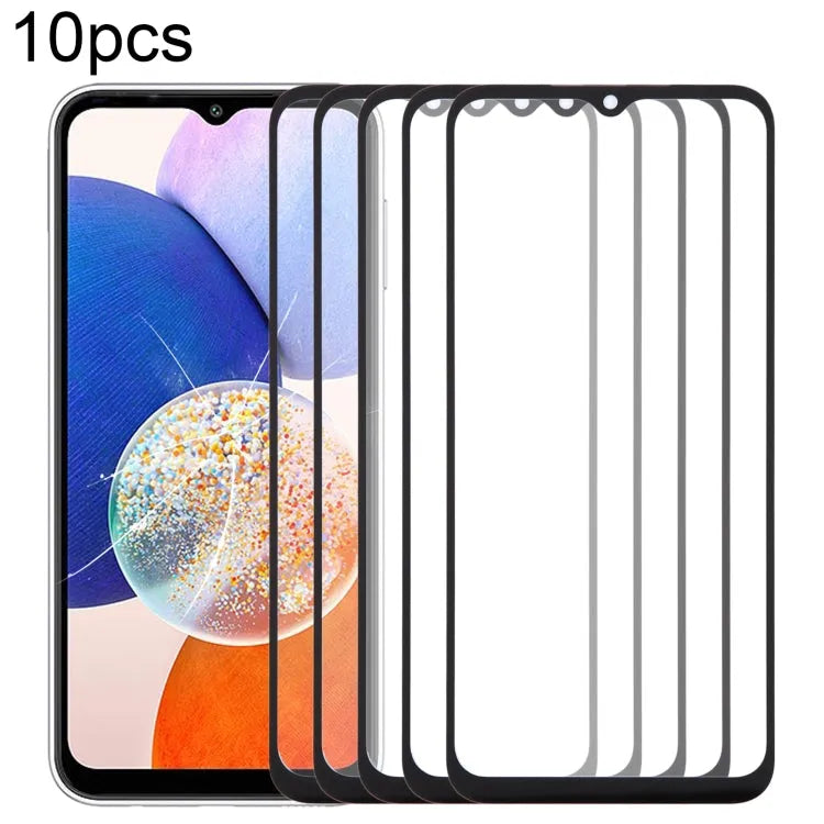 Voor Samsung Galaxy A14 5G SM-A146B 10 stks Voorscherm Buitenste Glazen Lens met OCA Optisch Heldere Lijm
