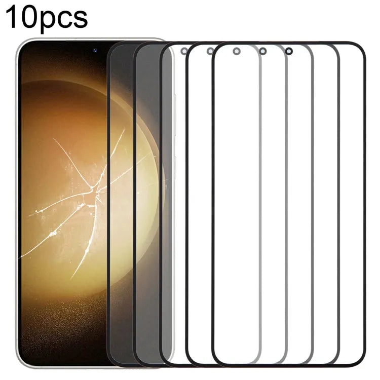 Voor Samsung Galaxy S23+ SM-S916B 10 stuks voorscherm buitenste glazen lens met OCA optisch heldere lijm