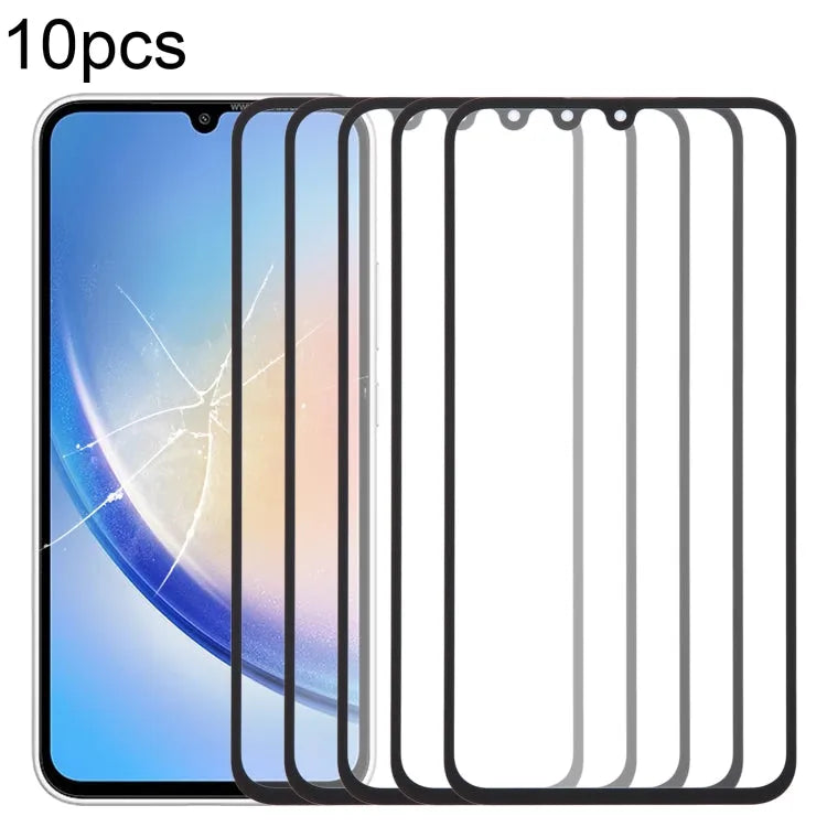 Voor Samsung Galaxy A34 5G SM-A346B 10 stuks voorscherm buitenste glazen lens met OCA optisch heldere lijm