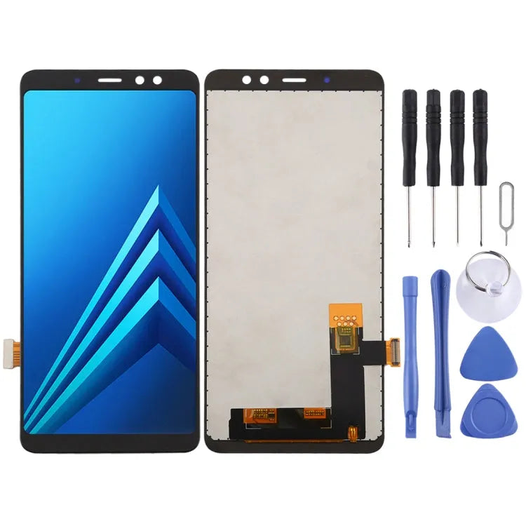 incell LCD half scherm voor Galaxy A8+ (2018) A730F, A730F/DS met Digitizer volledige montage (zwart)