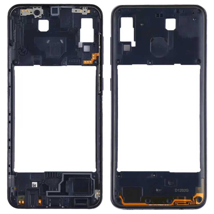 Voor Galaxy A20 middelste frame bezelplaat (zwart)