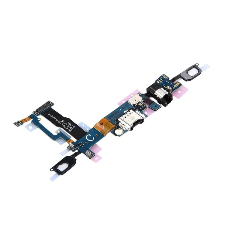 Voor Galaxy C5 Pro / C5010 Oplaadpoort + Home-knop + Oortelefoonaansluiting Flexkabel