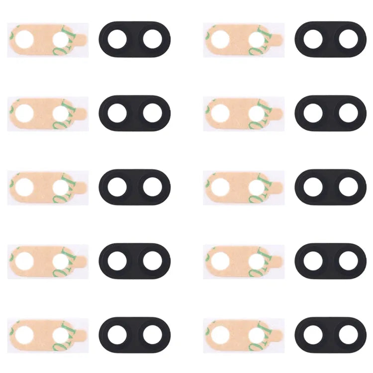 Voor Galaxy C8 / C710 10 stuks achtercamera lensdop met sticker (zwart)