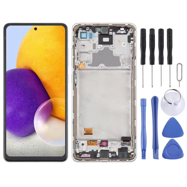 Voor Samsung Galaxy A72 4G SM-A725 6.43 inch Origineel LCD-scherm Digitizer volledige montage met frame (wit)