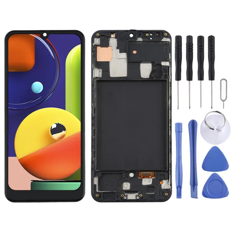 TFT LCD-scherm voor Samsung Galaxy A50s Digitizer Volledige montage met frame