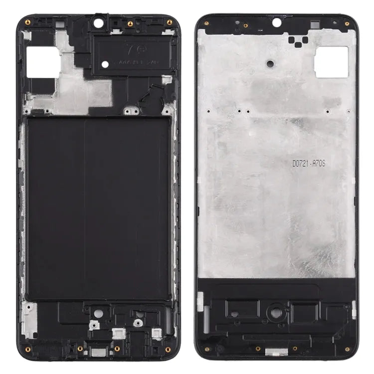 Voor Samsung Galaxy A70s Front Behuizing LCD Frame Bezel Plaat (Zwart)