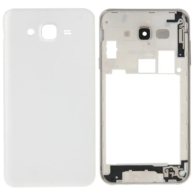 Voor Galaxy J7 Volledige Behuizing Cover (Midden Frame Bezel + Batterij Back Cover) (Wit)