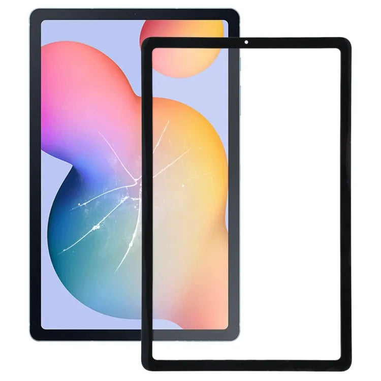 Voor Samsung Galaxy Tab S6 Lite SM-P610/P615 Front Screen Outer Glass Lens met OCA Optisch Clear Adhesive (Zwart)