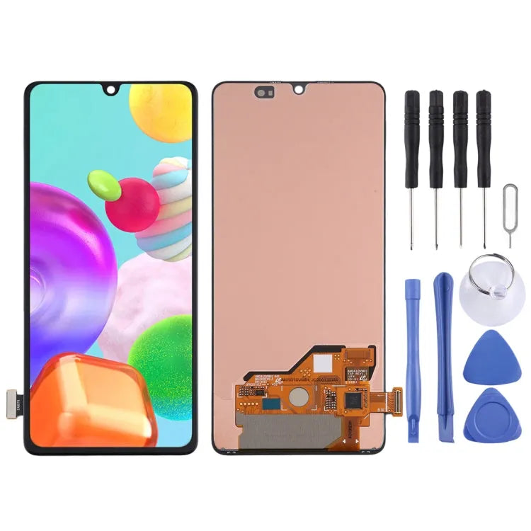 Super AMOLED LCD-scherm voor Samsung Galaxy A41 met Digitizer Volledige montage (zwart)