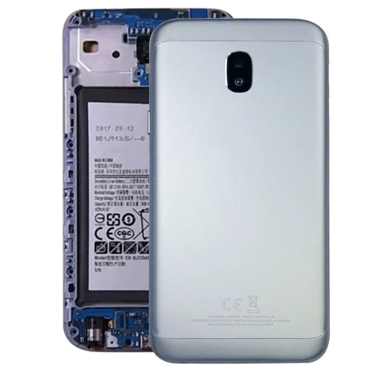 Voor Galaxy J3 (2017), J3 Pro (2017), J330F / DS, J330G / DS achterkant (blauw)