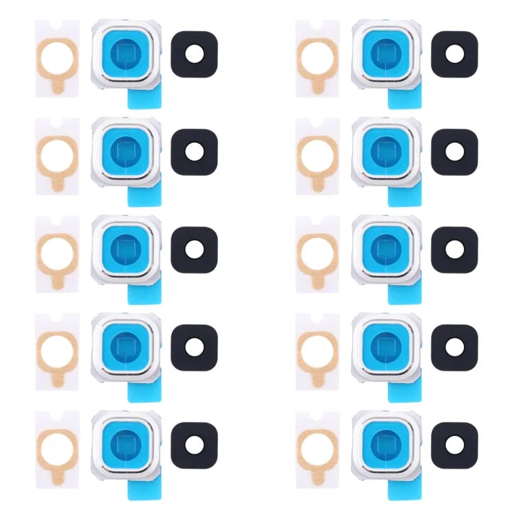 Voor Galaxy S6 Edge + / G9280 10st achtercamerarand en lensdop met sticker