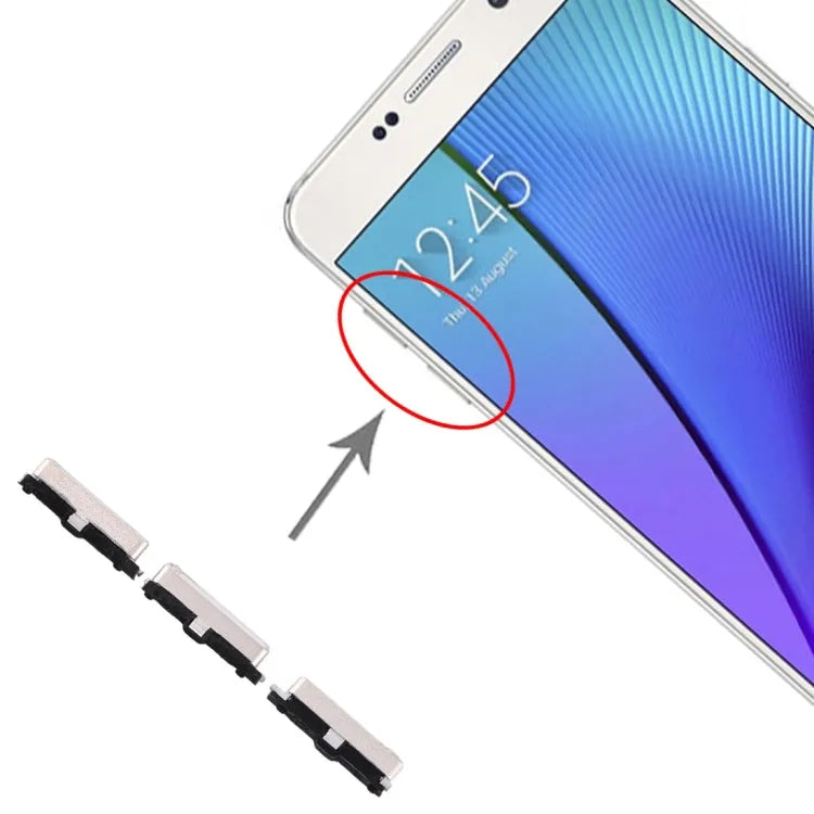 Voor Galaxy Note 5 10 Set zijtoetsen (goud)