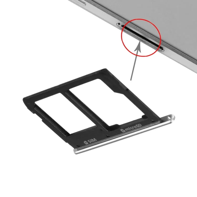 Voor Galaxy A9(2016) / A9000 SIM-kaartlade en Micro SD-kaartlade (zwart)