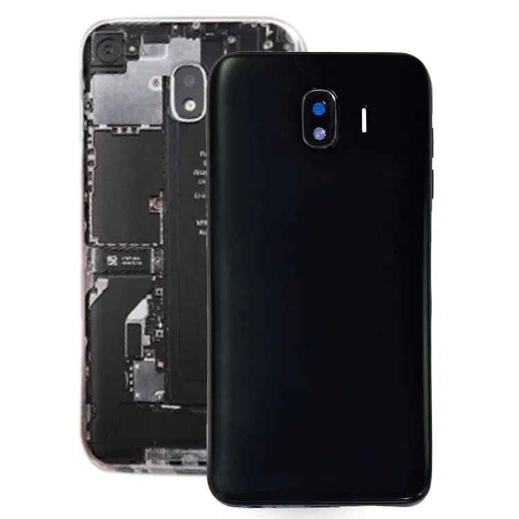 Voor Galaxy J4, J400F/DS, J400G/DS Back Cover + Middle Frame Bezel Plate (zwart)