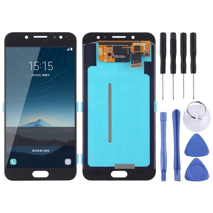 OLED LCD-scherm voor Galaxy C8, C710F/DS, C7100 met Digitizer Volledige montage (zwart)