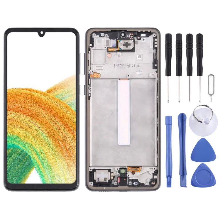 Originele Super AMOLED Lcd-scherm Voor Samsung Galaxy A33 5G SM-A336B Digitizer Volledige Montage met Frame