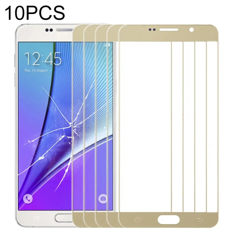 Voor Samsung Galaxy Note 5 10 stks Front Screen Outer Glazen Lens (Goud)