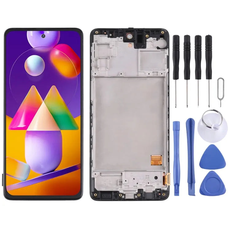 Originele Super AMOLED Lcd-scherm Voor Samsung Galaxy M31s SM-M317 Digitizer Volledige Montage met Frame: