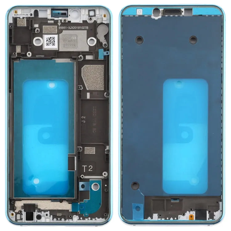 Voor Galaxy A6s middelste frame bezelplaat (blauw)